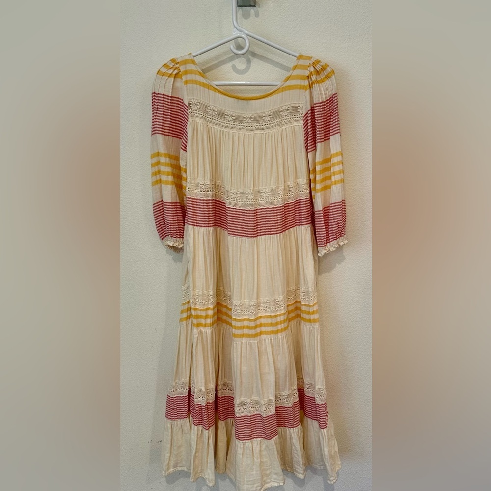 Sundance Yellow and Cream Lace Dress - Picture 2 of 3